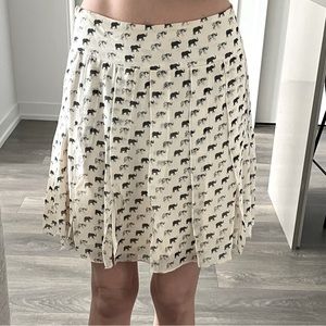 Club Monaco pleated skirt in elephant print size 00